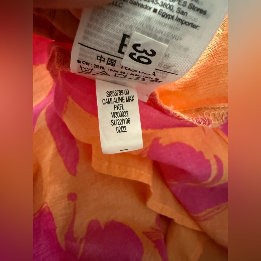GAP Tie-Waist Cami Maxi Dress Pink Floral Print Size Small - Picture 12 of 12